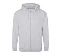 AWDis Just Hoods Men's Zoodie Hoodie, Grey (Heather Grey), Small
