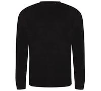 AWDis Just T's JT002 Mens Long Sleeve Triblend T-Shirt- Solid Black-M
