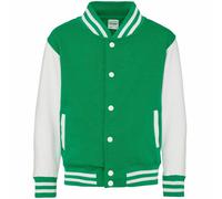 AWDis Kids Varsity Jacket Casual Boys Girls School College Baseball Teddy Jacket