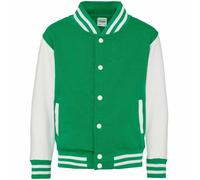 AWDis Kids Varsity Jacket Casual Boys Girls School College Baseball Teddy Jacket