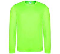 AWDis Long Sleeve Cool T Electric Green