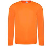 Just Hoods by AWDIS Long Sleeve T-Shirt Cool T Electric Orange