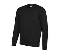 AWDis Men's Academy Raglan Sweatshirt, Black (Academy Black), Small