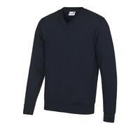 AWDis Men's Academy V Neck Jumper Sweatshirt in Navy | Size: 2XL AWDis Navy 2XL