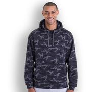 AWDis Men's Camo Hoodie in Black | Size: Small AWDis Black S