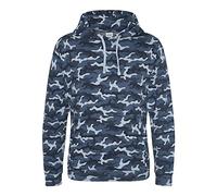 AWDis Mens Camo Hoodie (L) (Blue Camo)