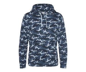 AWDis Mens Camo Hoodie (XL) (Blue Camo)