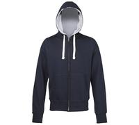 AWDis Men's Chunky Premium Heavyweight Hooded Sweatshirt Hoodie Zoodie in Dark Navy | Size: Medium AWDis Dark Navy M