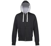 AWDis Men's Chunky Zoodie Hoodie, Black (Jet Black), Large