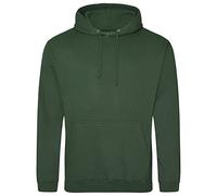 AWDis Men's College Hoodie, Green (Bottle Green), Medium