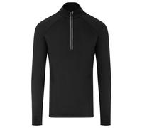 AWDis Men's Cool-Flex Half Zip Long-Sleeved Top in Black | Size: Medium AWDis Black M