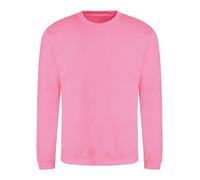 AWDis Mens Crew Neck Sweatshirt Plain Sweat Top Casual Pullover Jumper S - 2XL