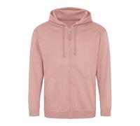 AWDis Men's Full Zip Hoodie in Dusty Pink | Size: Large AWDis Dusty Pink L