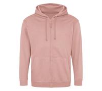 AWDis Men's Full Zip Hoodie in Dusty Pink | Size: XL AWDis Dusty Pink XL
