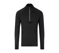 AWDis Men's Just Cool Cool-Flex Half Zip Top in Black | Size: Medium AWDis Black M