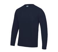 AWDis Men's Just Cool Long Sleeve Cool Sports Performance Plain T-Shirt in Navy | Size: XL AWDis Navy XL