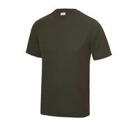 AWDis Men's Just Cool Performance Plain T-Shirt in Olive | Size: Small AWDis Olive S