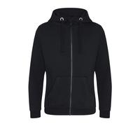 AWDis Men's Just Hoods Graduate Heavyweight Full Zip Hoodie in Black | Size: Medium AWDis Black M