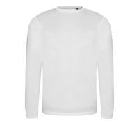 AWDis Men's Long Sleeve Tri-Blend T-Shirt in White | Size: Medium AWDis White M