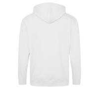 AWDis Men's Plain Hooded Full Zip Hoodie Zoodie in White | Size: Medium AWDis White M