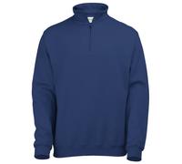 AWDis Mens Plain Sophomore ¼ Zip Sweatshirt (L) (New French Navy)