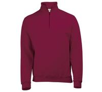 AWDis Mens Plain Sophomore ¼ Zip Sweatshirt (XL) (Burgundy)