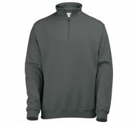 AWDis Mens Sophomore 1/4 Zip Neck Sweatshirt Casual Top Classic Sports Jumper