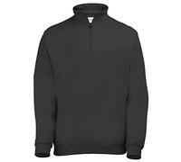 AWDis Men's Sophomore 1/4 Zip Sweat Sweatshirt, Black (Jet Black), Small