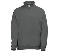AWDis Men's Sophomore 1/4 Zip Sweat Sweatshirt, Grey (Charcoal), Large