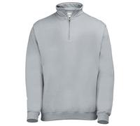 AWDis Men's Sophomore 1/4 Zip Sweat Sweatshirt, Grey (Heather Grey), XX-Large
