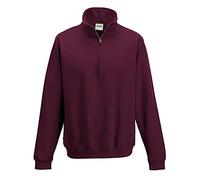 AWDis Men's Sophomore 1/4 Zip Sweat Sweatshirt, Red (Burgundy), Medium