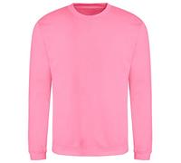AWDis Men's Sweat Sweatshirt, Pink (Candyfloss Pink), Medium