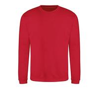 AWDis Men's Sweat Sweatshirt, Red (Fire Red), Medium