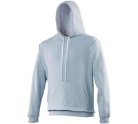 AWDis Men's Varsity Hooded Sweatshirt Hoodie in Light Blue | Size: 2XL AWDis Light Blue 2XL