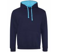 AWDis Mens Varsity Hoodie Contrast Hood Jumper Casual Pullover Hooded Sweatshirt