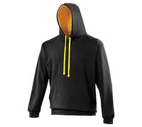 Just Hoods by AWDIS Men's Varsity Hoodie JH003 - Jet Black/Gold - Size S