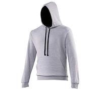 AWDis Men's Varsity Hoodie, Multicoloured (Heather Grey/French Navy), 4X-Large