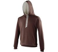 AWDis Men's Varsity Hoodie, Multicoloured (Heather Grey/Jet Black), Large