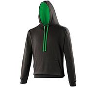 Just Hoods by AWDIS Men's Varsity Hoodie JH003 - Jet Black/Gold - Size S