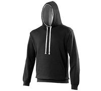 AWDis Men's Varsity Hoodie, Multicoloured (Jet Black/Sunshine Yellow), XX-Large