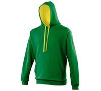 AWDis Men's Varsity Hoodie, Multicoloured (Oxford Navy/Sunshine Yellow), Medium