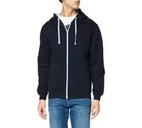 AWDis Men's Varsity Zoodie Hoodie, Multicoloured (New French Navy/Sky Blue), Medium