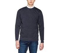 AWDis Men's Washed Sweat Sweatshirt, Blue (Washed New French Navy), Large