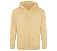AWDis Plain Mens Hooded Full Zip Hoodie/Zoodie (M) (Sand)