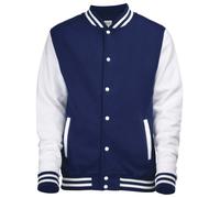 AWDis Unisex Varsity Jacket (3XL) (Oxford Navy/White)