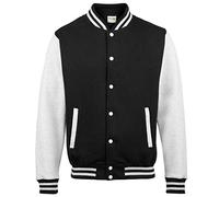 AWDis Unisex Varsity Jacket - Black - Small