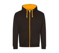 AWDis Varsity Zoodie Contrast Zip Hoody Hooded Sweat Sweatshirt Jacket