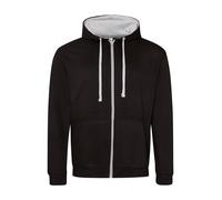 AWDis Varsity Zoodie Contrast Zip Hoody Hooded Sweat Sweatshirt Jacket