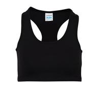 AWDis Womens Cool Sports Crop Top Jet Black