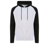 AWDis Women's Full Zip Baseball Hoodie in Pale Grey | Size: Medium AWDis Pale Grey M